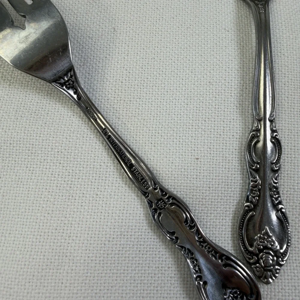 International Verona Stainless Silverware 13 Pieces Spoon Knife Fork Lot Taiwan